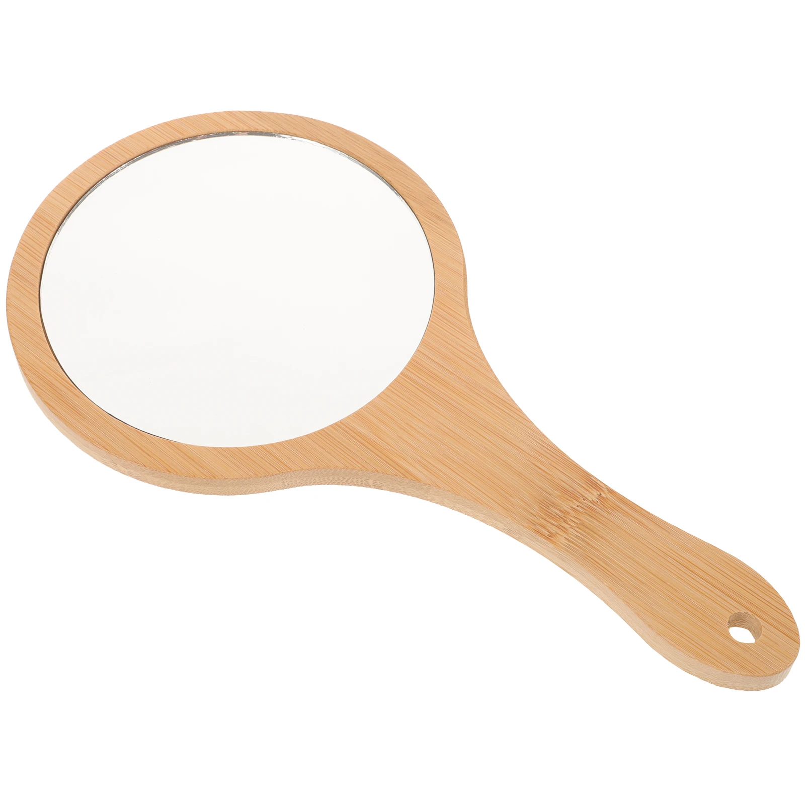 

Bamboo Handheld Vanity Mirror for Women Portable Travel Small Hand Mirror Light Weight High Definition Safe Long Use