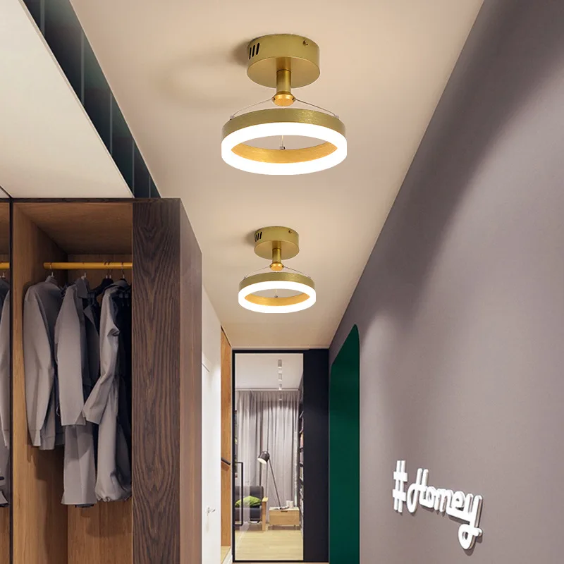 Modern Led Chandeliers For Indoor Corridor Aisle Lights Coffee Gold Minimal Lighting personality Lustre Lamps Luminaria