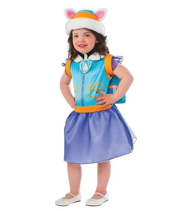 Paw Patrol girls Clothes skirt Creative Cosplay Everest Anime Figure Role-Playing Clothes For Children’s day Gifts Christmas