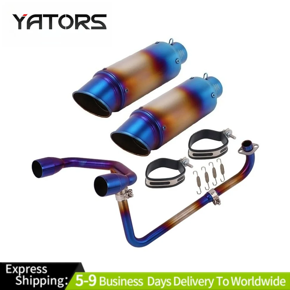 

Dual Exhaust pipe Muffler High mount full system For HONDA GROM MSX125 2014-2024 Exhaust Systems