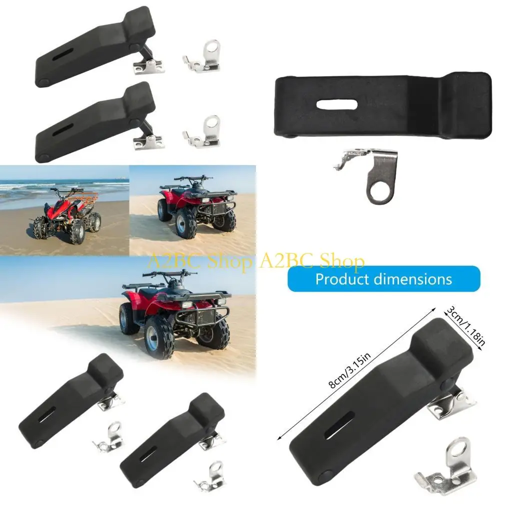 A2BC Replacement Part Lock Latches ATV Accessory Easy Installation Black Front Storage Rack Latches 2877447 Pack of 2