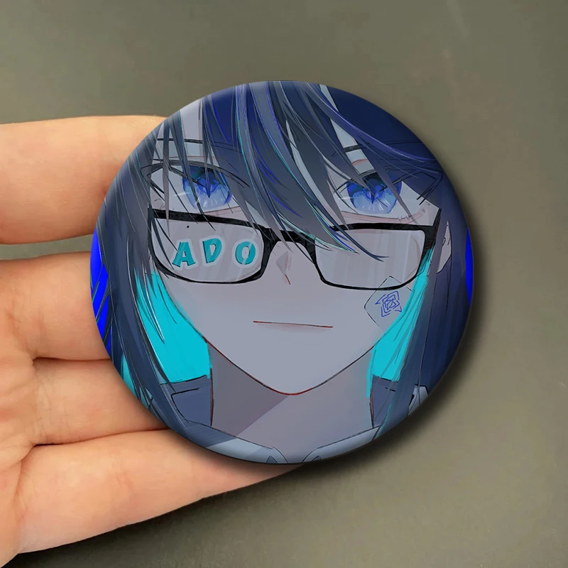 New Ado Kyogen X Uta Soft Button Pin I Love Ado Vintage Anime Brooch Badge Bag Decor Accessories Fans