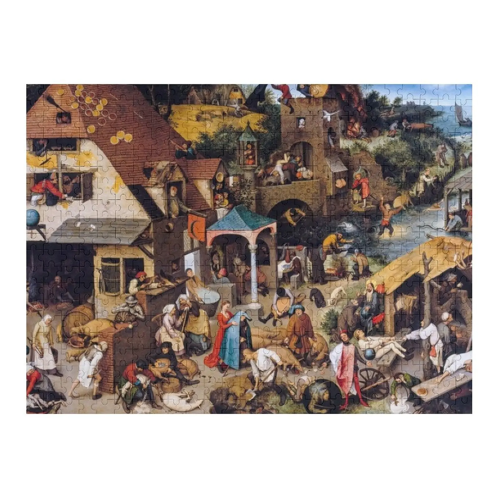 

Pieter Bruegel the Elder - The Flemish Proverbs Jigsaw Puzzle Animal Personalised Jigsaw Puzzle