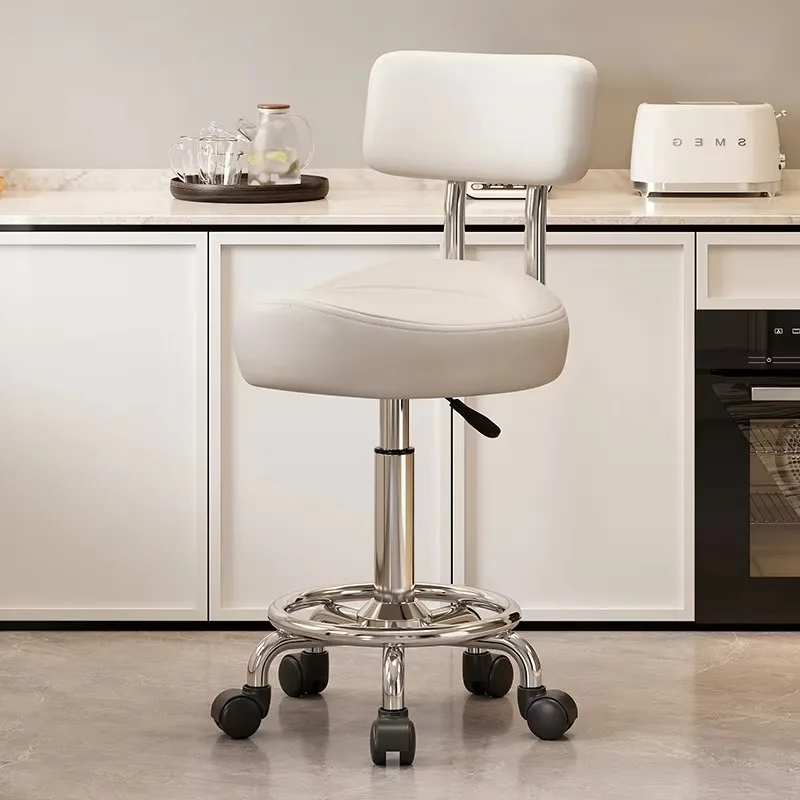 Mobile Lift bar Chair Swivel Chair Backrest Front Desk Cashier Bench Saddle Chair