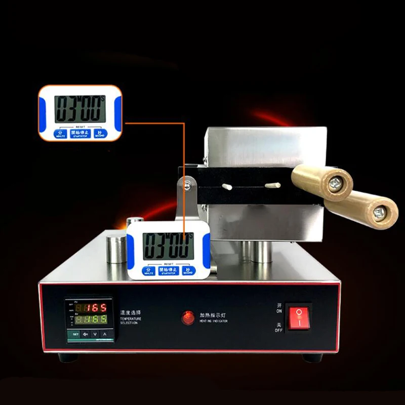 Máquina comercial para hacer gofres, máquina para hacer gofres sin humo, antiadherente, con forma de bola