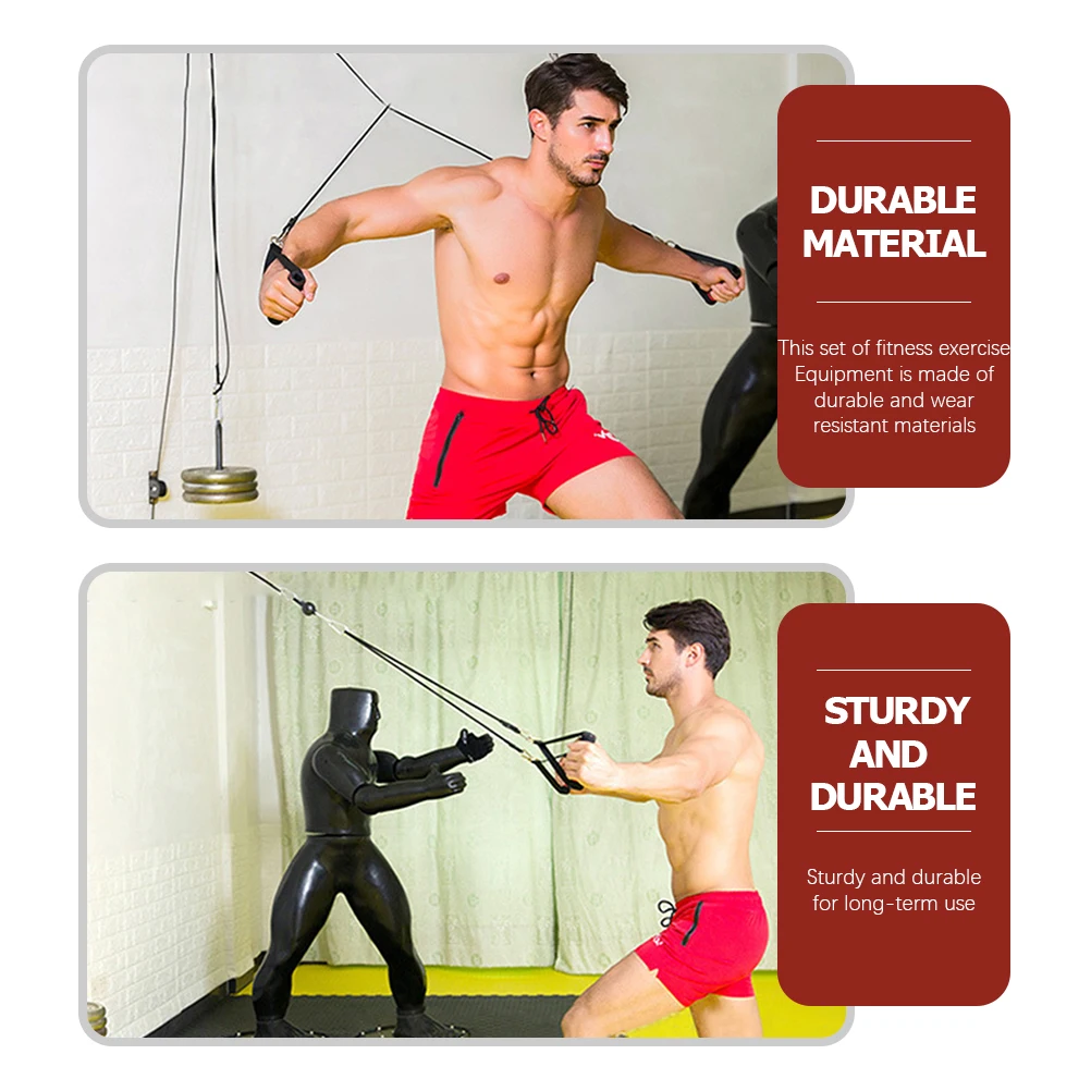 

1 set 1 Set Shoulder Fitness Rope Abdominal Workout Belt Back Training Strap Durable Exercise Pull Rope Muscle Strength Training