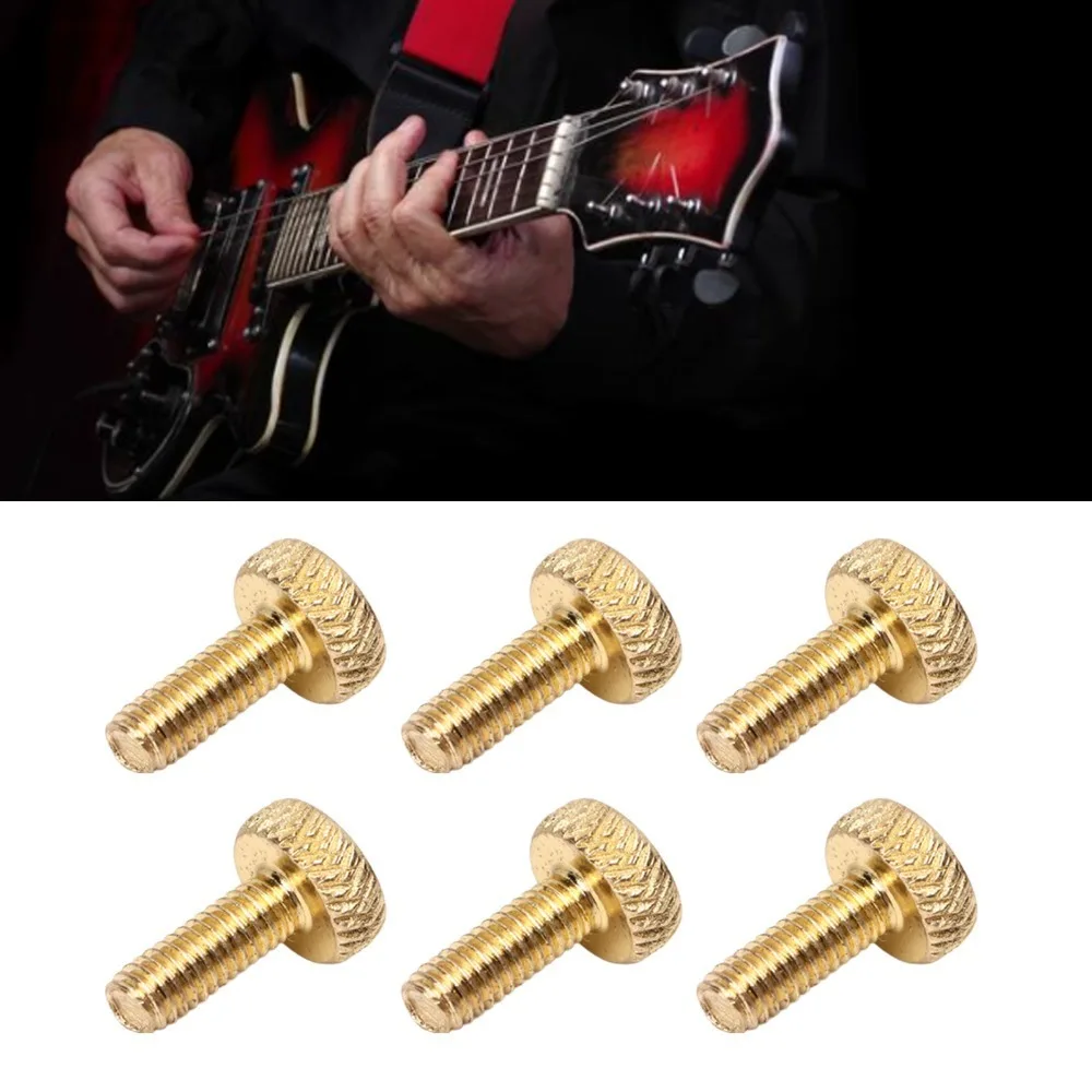 6pcs Metal ​Tremolo Bridge Fine Tuning Screw​​Tremolo Bridge String Locking Screw​ ​Electric Guitar Fine Tuning Screw​