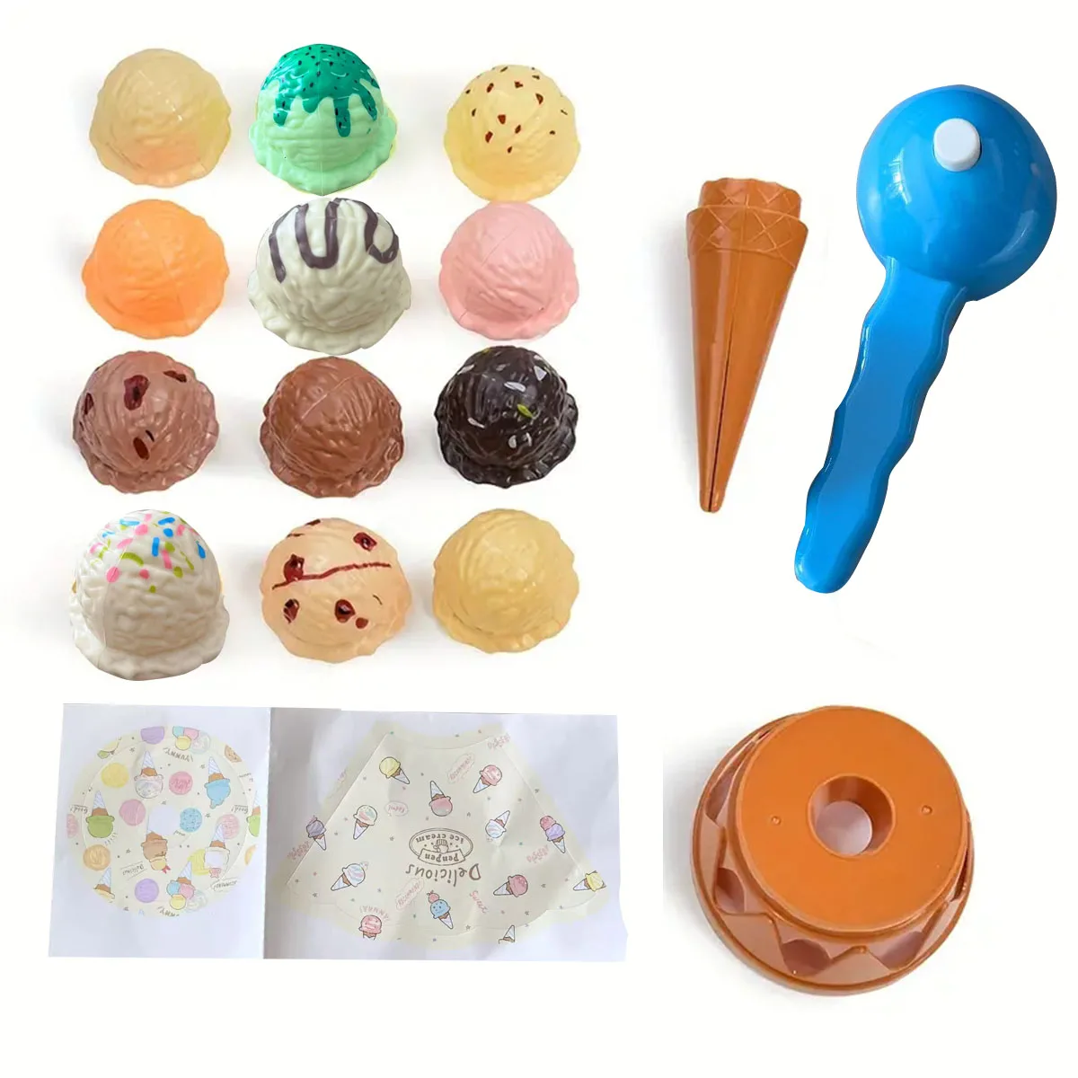 Kinder Simulation Lebensmittel Küche Spielzeug lceCream Stack Up Spielen Kinder Pretend PlayToys Pädagogisches Spielzeug Für Baby Geschenke – Detail 5