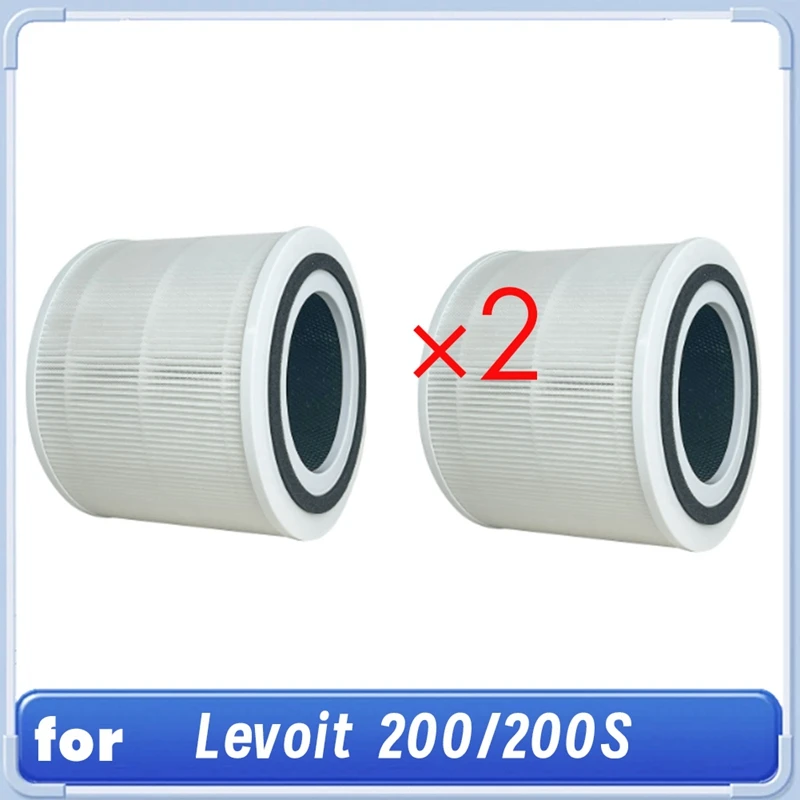 

2 шт. PM2.5 Hepa-фильтр для очистителя воздуха Levoit Core 200/200S фильтр с активированным углем Core