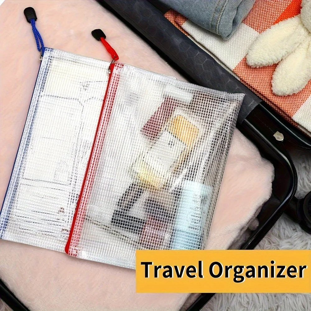 حقائب ملفات مقاس 9/18/25 مقاس A5 - حقائب شبكية مقاومة للماء مناسبة للمدارس والمكاتب والسفر |   تخزين متين