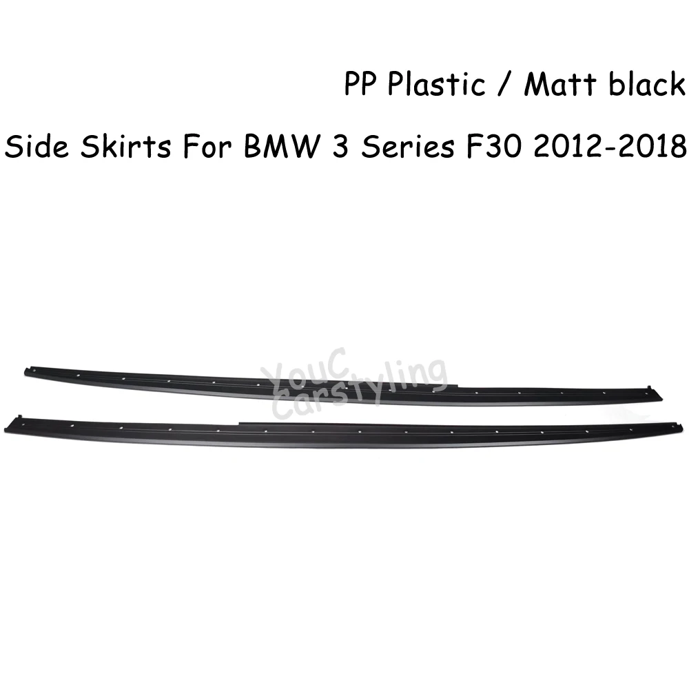 F30 Matt Black PP Plastic Side Skirt For BMW 3 Series F30 F31 M Sport 320i 328i 330i 335i 340i Side Bumper Extensions 2012-2018