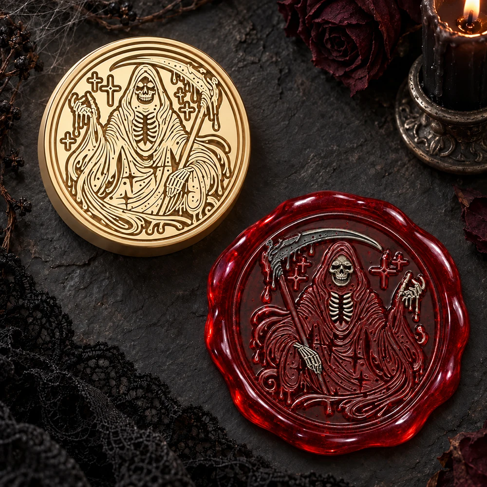 Gothic Halloween Wax Seal Stam - Wax Seal Stamp Set 评论和价格