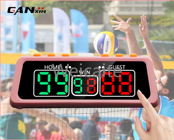 New Design Button Remote Control LED Digital Scoreboard Portable Mini Electronic Scoreboard for Ball Sports Chess Poker Scoring