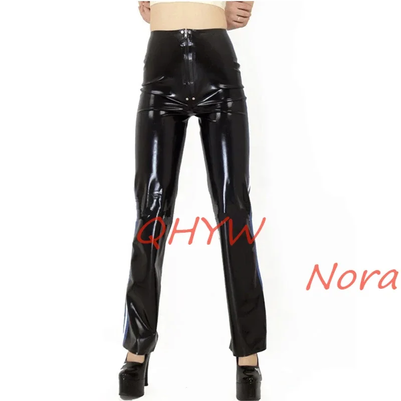 

Latex Rubber Fashion Black Pants Rubber Trousers Size XS~XXL Handmade