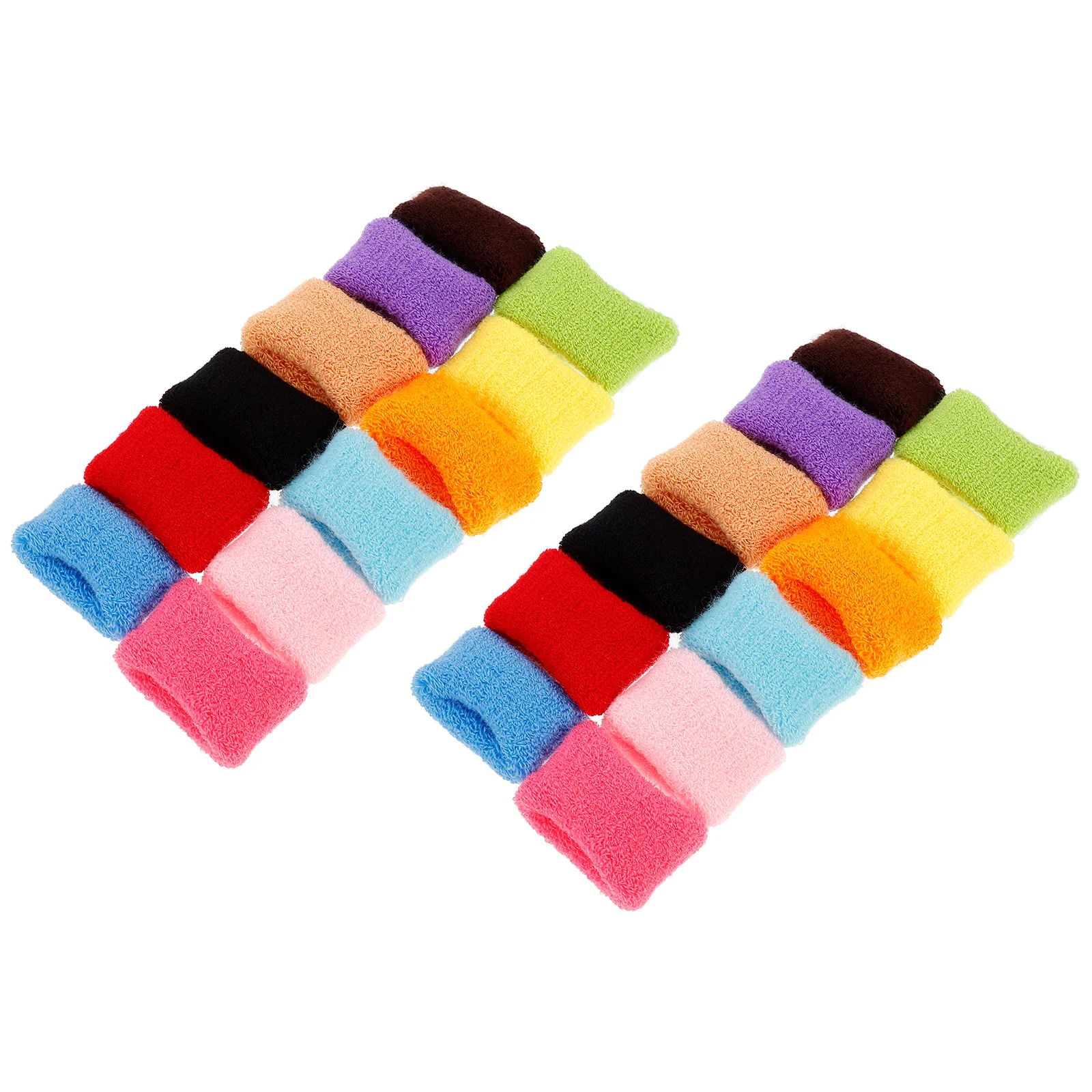 24 Pcs Elastic Headband Moisture-wicking Sweat Thicken Flexible Sweatband Running Plush Exercise