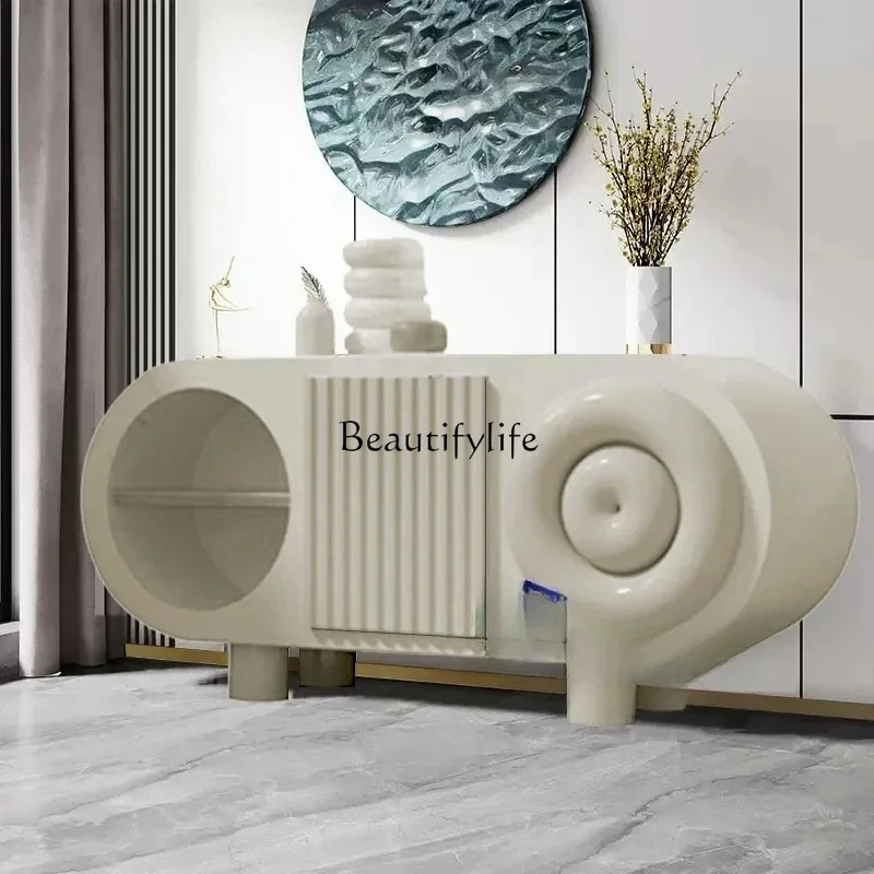 

Light luxury personalized creative side cabinet locker color entrance entrance high cabinet simple and modern