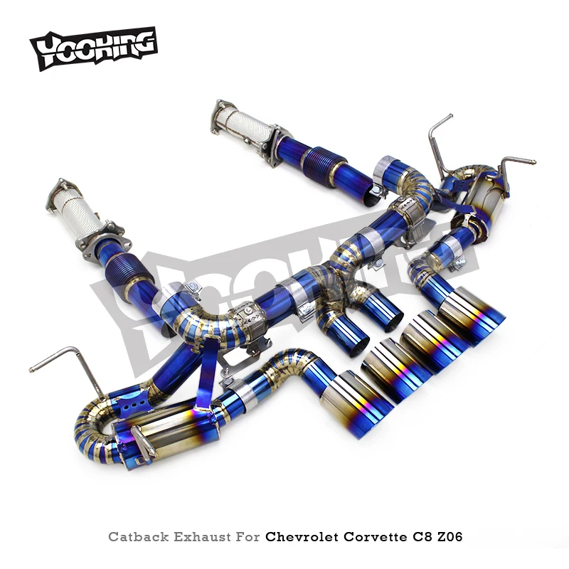 Yooking 3Inch Titanium Catback OEM Factory Valve With Downpipe For Chevrolet Corvette C8 Z06 2019-2025