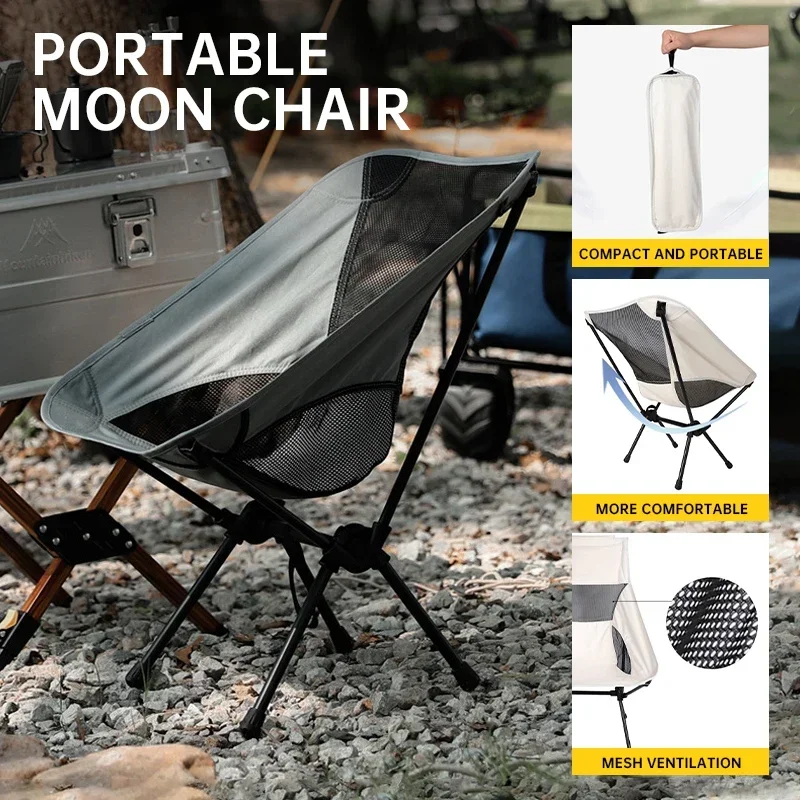 

Camping Fishing Folding Chair, Light Weight Horse, Outdoor Backrest Breathable Low Stool, Portable Recliner, Beach Chair