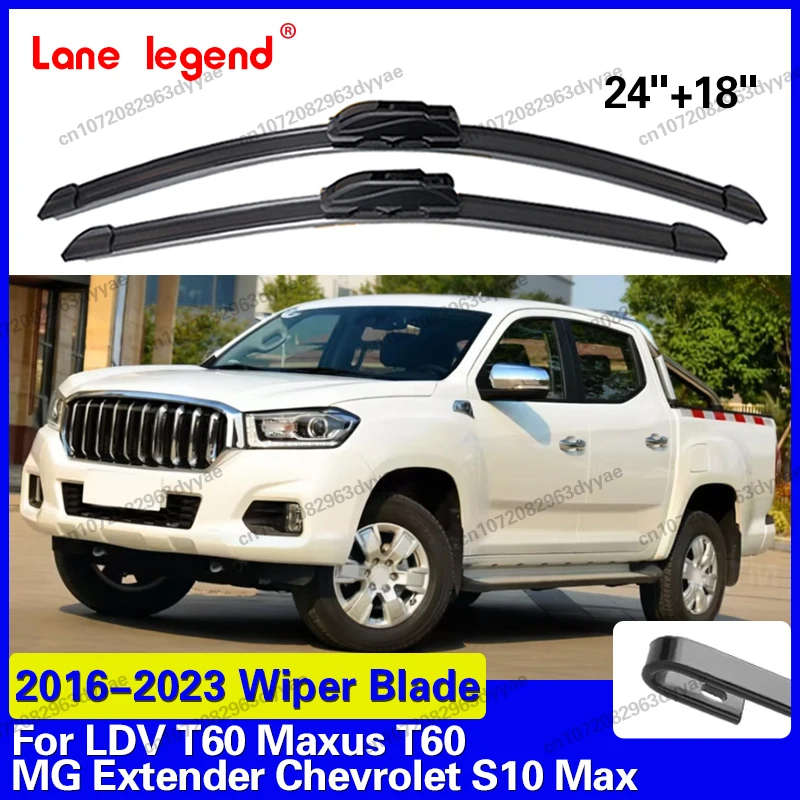 Juego de escobillas limpiaparabrisas delanteras para LDV T60 Maxus T60 MG Extender Chevrolet S10 Max 2016 - 2023, accesorios para parabrisas