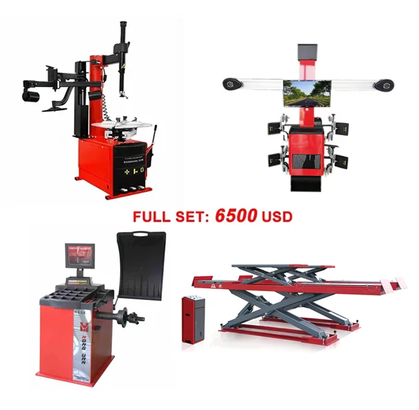 changer Wheel Balancer 3D Wheel alignment and Car lift combo Workshop tire repair machine Car tire changing machine