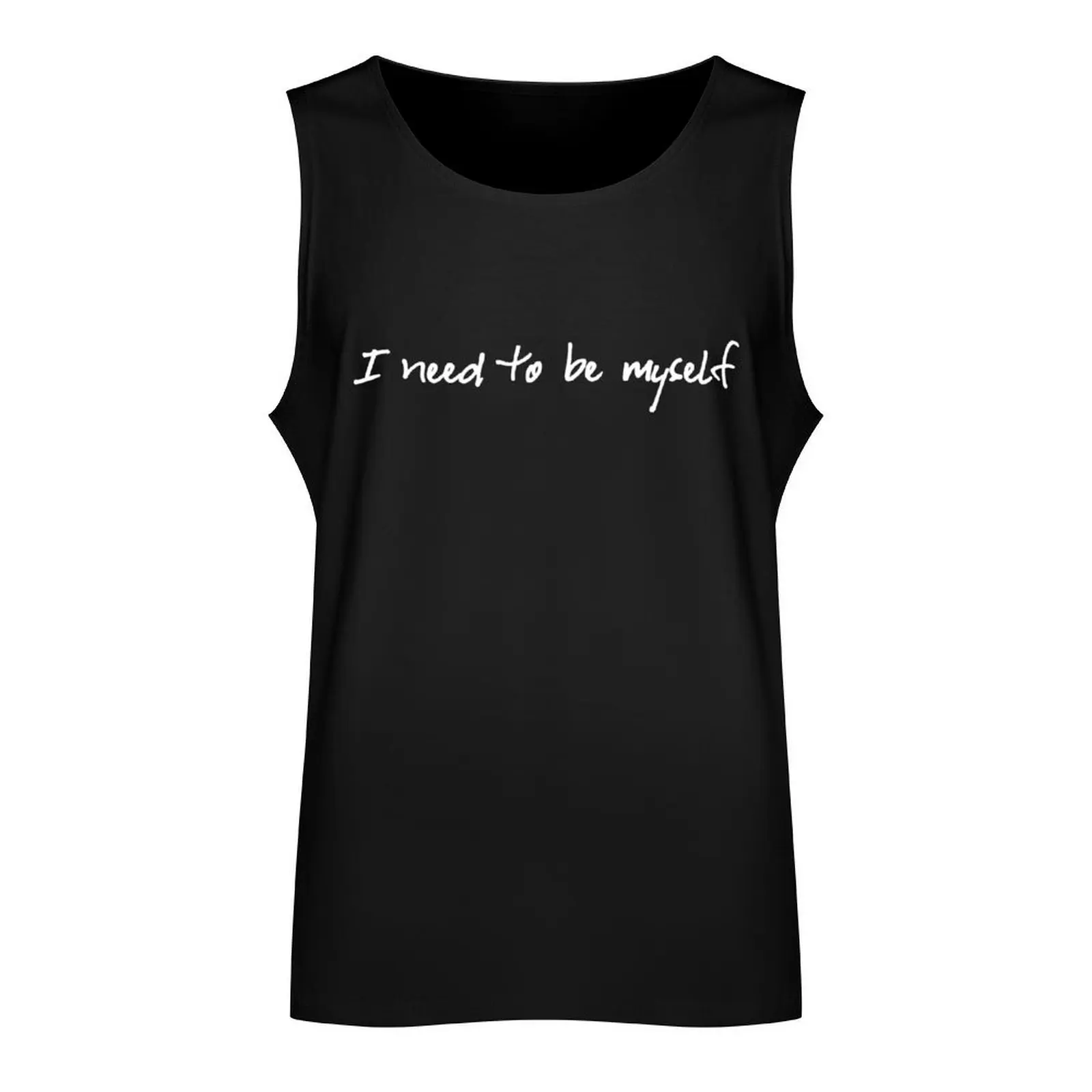 Supersonic - I need to be myself - Oasis - White Text Tank Top male top running shirt underwear