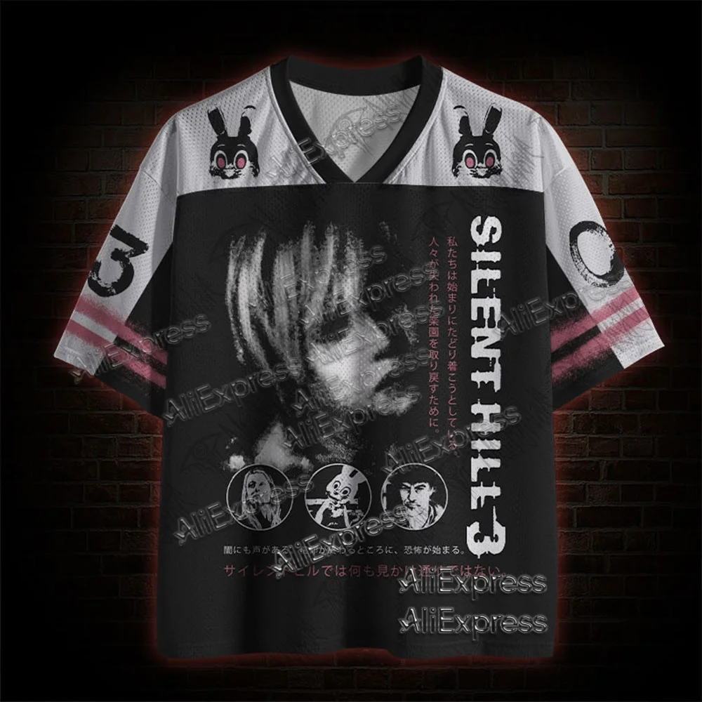 Camisetas Deportivas de Malla de Secado Rápido, Estilo Urbano, para Adultos y Niños, Cuello en V, Transpirables, Serie de Películas de Terror, Gran Venta