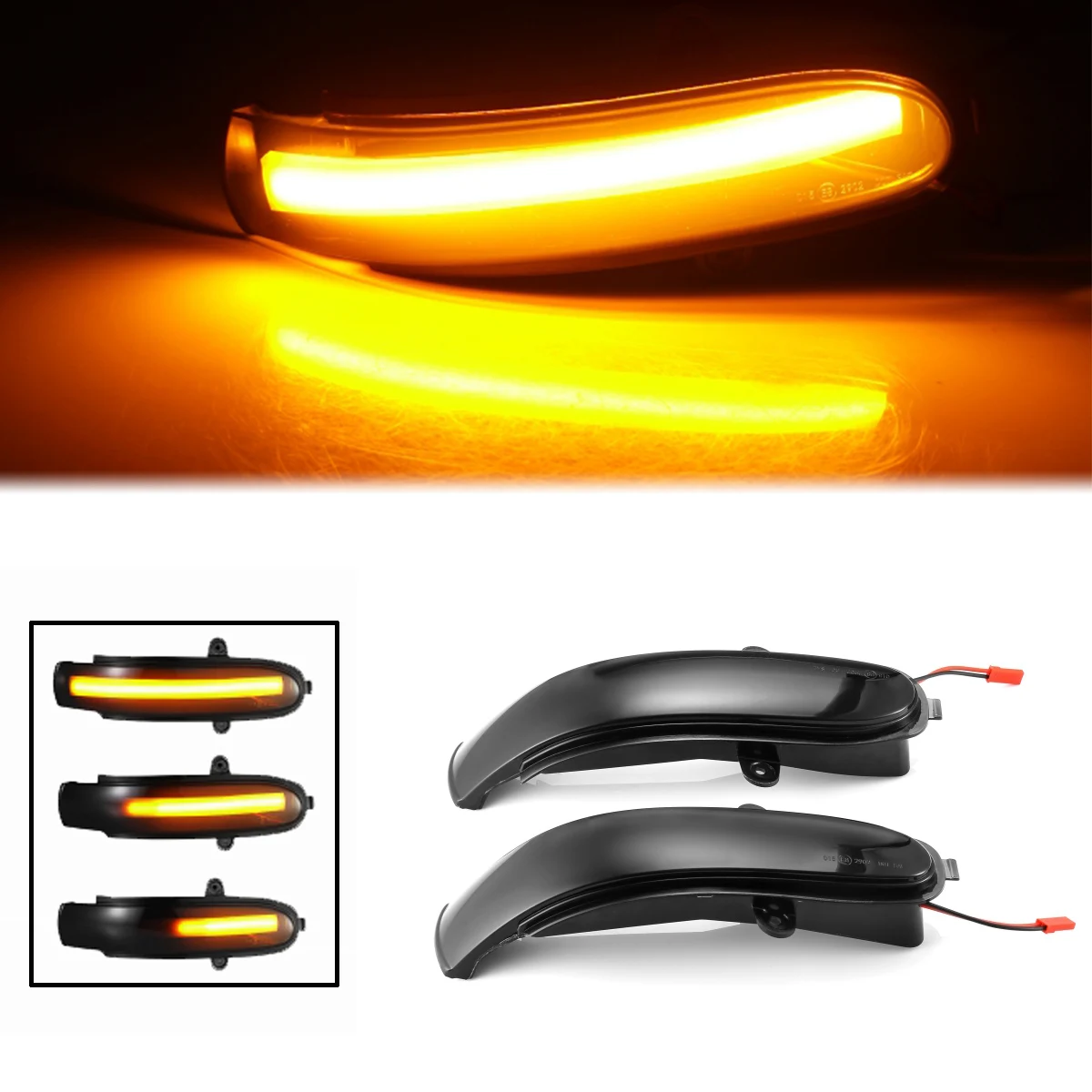 LED Dynamic Rearview Mirror Lamp Turn Signal Light For Mercedes-Benz W203 C T-Modell S203 CL203 A2038201521 A2038201621