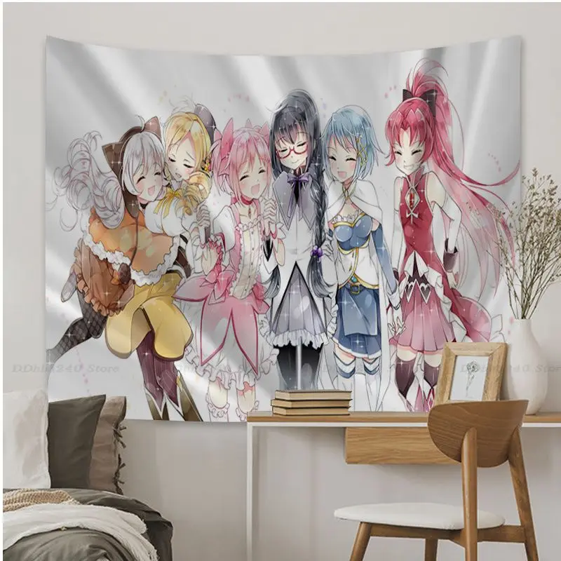 Puella Magi Madoka Magica Tapestry Art Printing Art Science Fiction Room Home Decor Cheap Hippie Wall Hanging