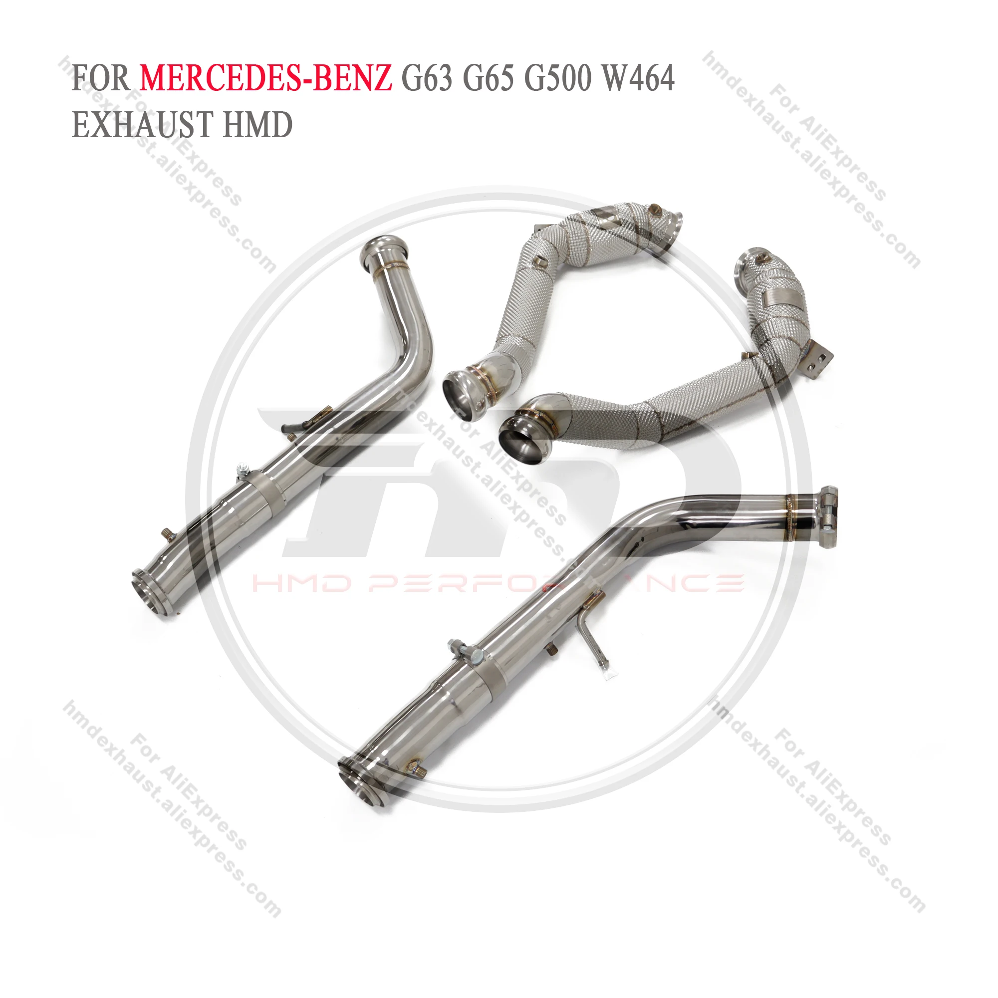 

HMD Stainless Steel Exhaust System High Flow Performance Downpipe For Benz G500 G63 G65 W464 Modification Electronic Valve