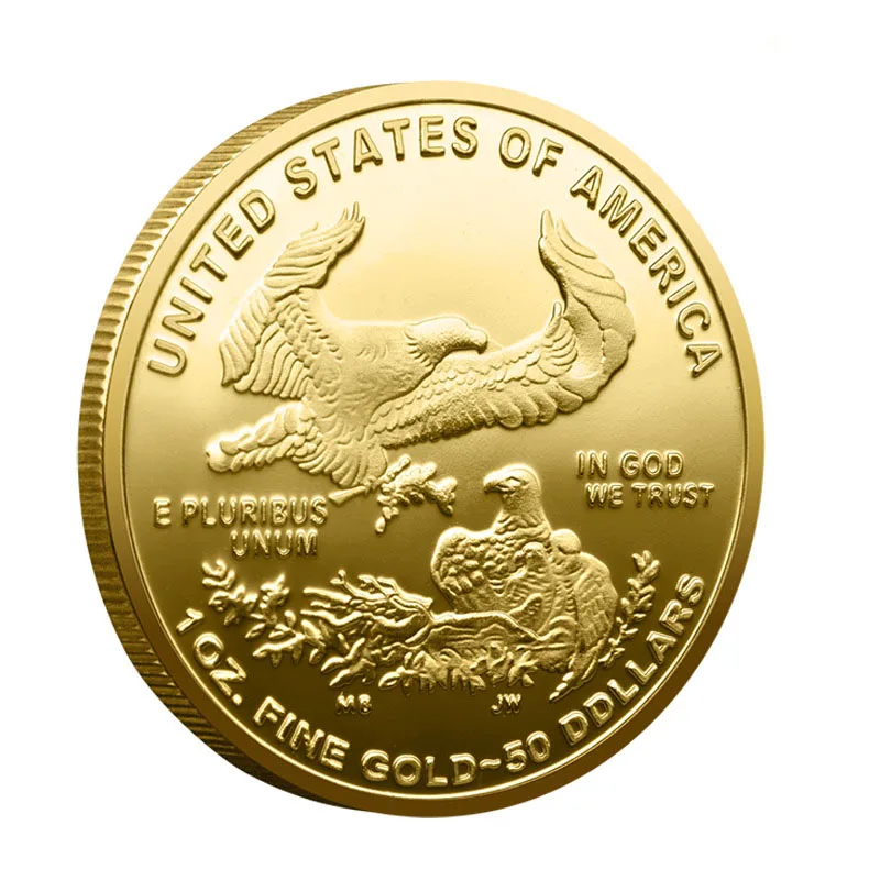 Statue of Liberty Souvenir Coin Collection Metal Three Dimensional Relief Commemorative Medal Emblem