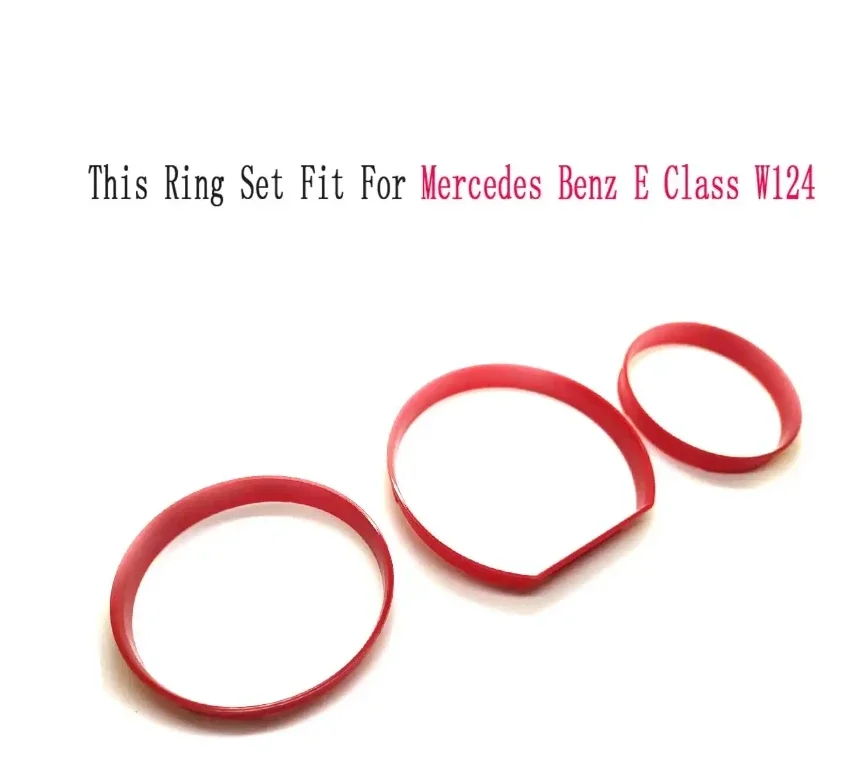 

Red Speedometer Gauge Dial Rings Bezel Trim Rings For Mercedes Benz W124 1984-1995 W126 1979-1991