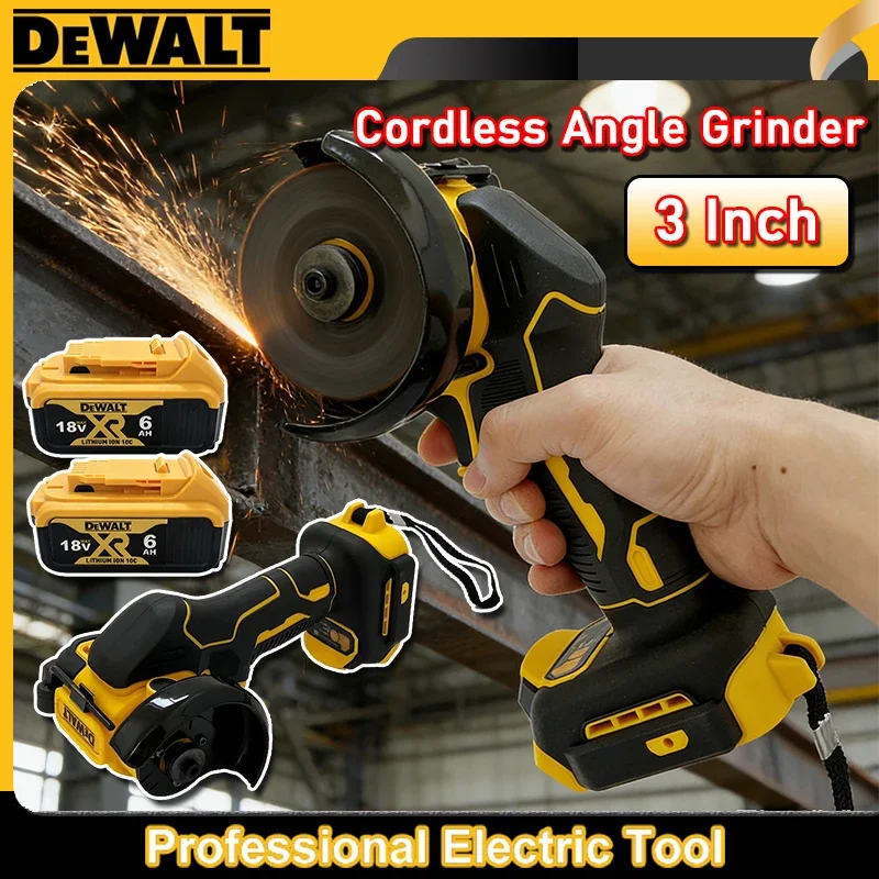 

Беспроводная угловая шлифовальная машина DEWALT, 3-дюймовая мини-шлифовальная машина для полировки, электрический инструмент для резки, подходит для аккумуляторов 20В и 18В.