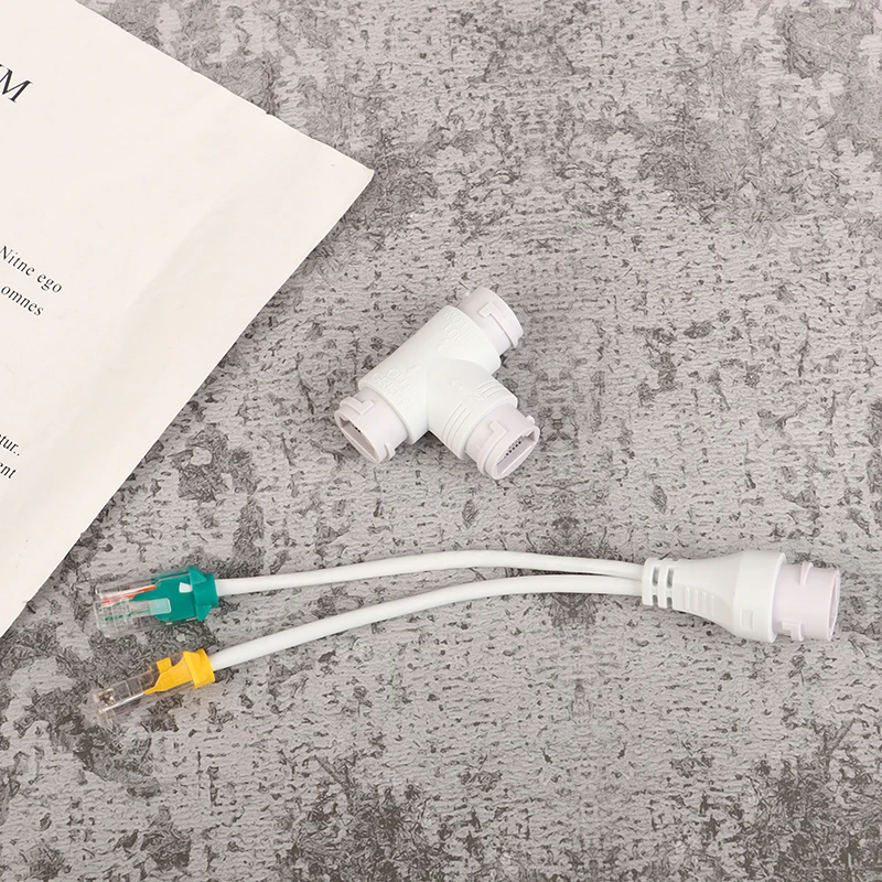 POE Ethernet Splitter Adapter, Um Cabo De Rede, Duas Câmera, Combiner Connector, Conversor