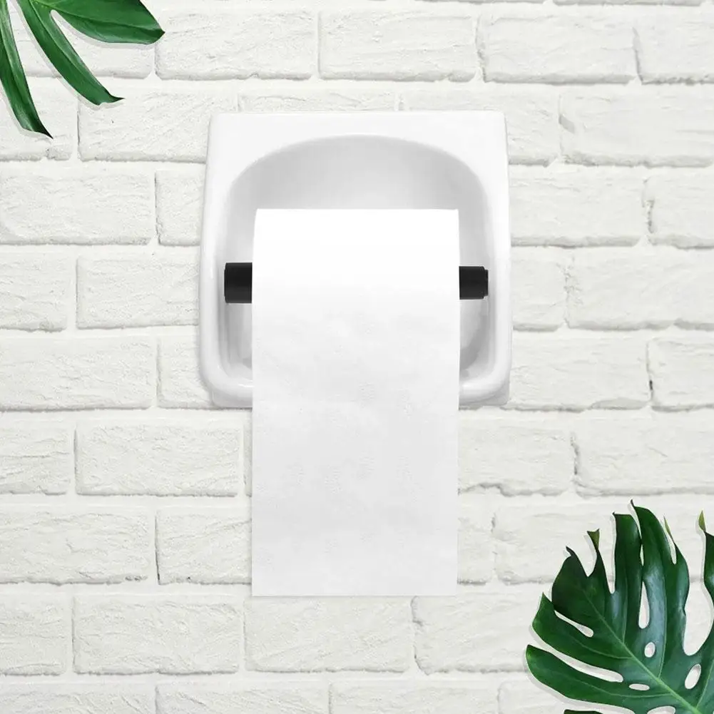 1 Pcs Labor-saving Toilet Roll Paper Shaft Black Plastic Insert Bathroom Accessories Holder For Home Spring Paper Roller L1c0