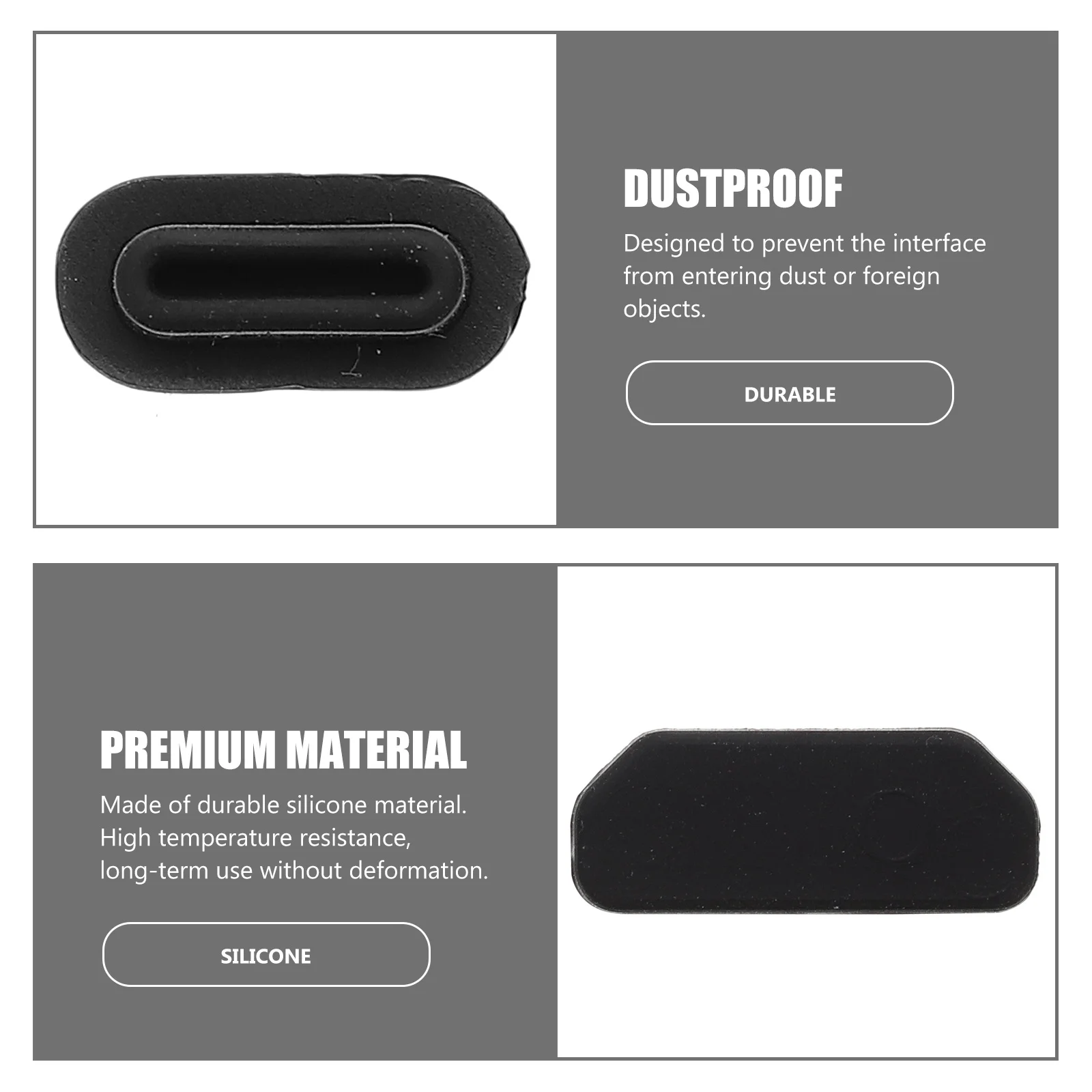 

5Sets Laptop Dust Plug Cover Silicone Tear Resistant Port Protector for 16inch Anti Dust Plug Set