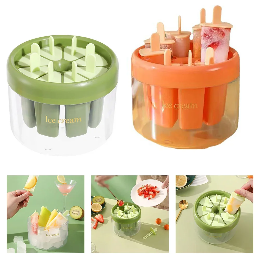 

Space Efficient DIY Molds Sturdy Construction Versatile Use Easy Release Eight Compartments Easy Release Popsicle Molds