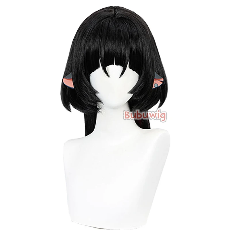 Bubuwig Synthetic Hair Jane Doe Cosplay Wigs Zenless Zone Zero Jane Doe 75cm Long Straight Black Mixed Red Wig Heat Resistant