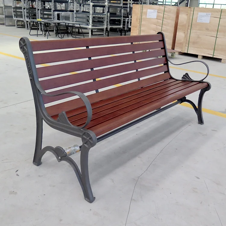 Hofstuhl, Terrasse, gebrauchte Parkbänke, Bank für Garten, Druckguss-Aluminiumbank, Metall, Outdoor, Park, Freizeit, Gartenmöbel