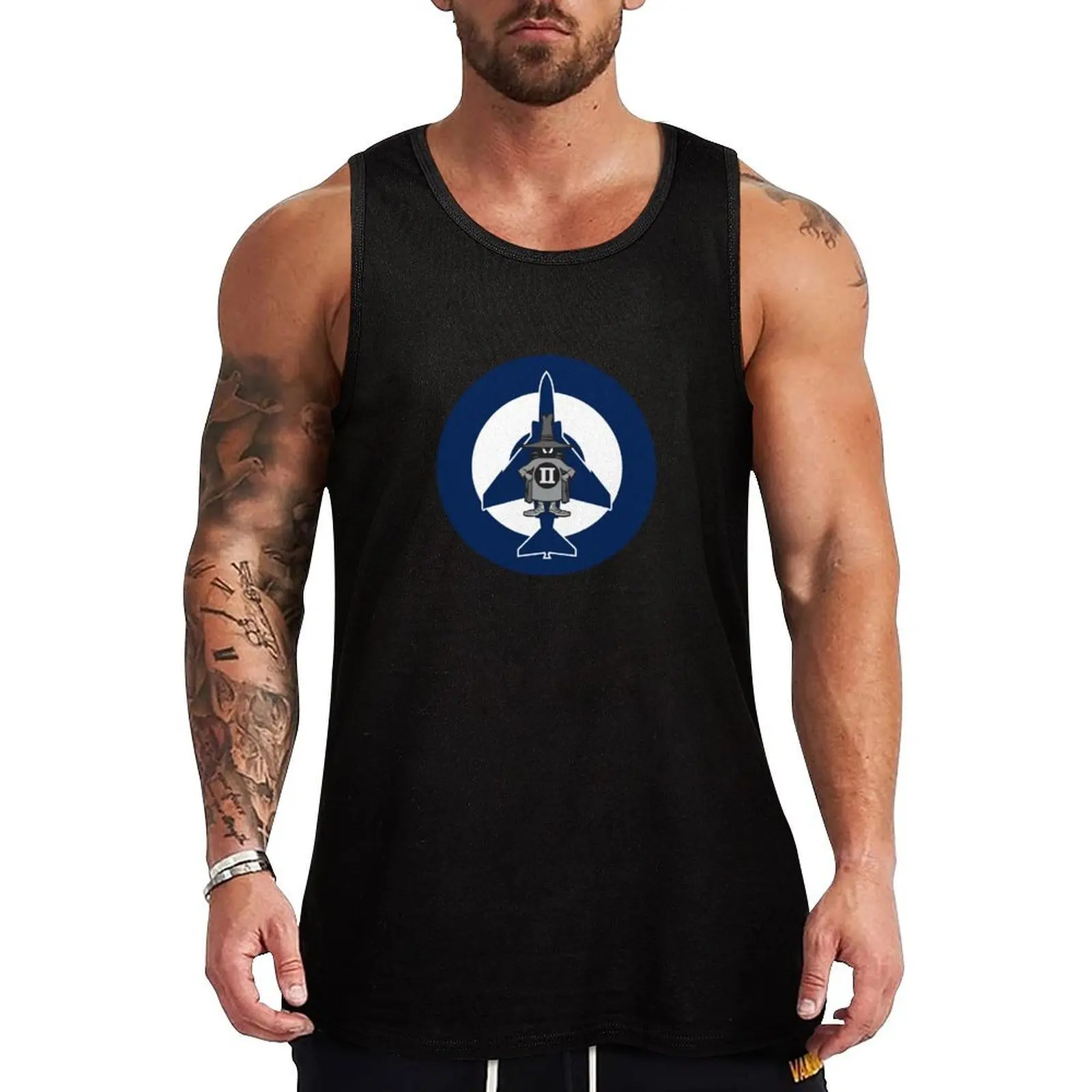 Spooky F-4 Phantom II - Hellenic Air Force (Greece) - Clean Style Tank Top Beach Casual Tank Top Sleeveless Loose Fit Vacation