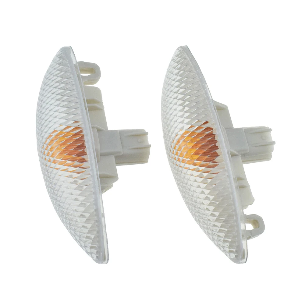 Left Right Corner Lamp Side Indicator Repeater for durable Plastic Clear Lens Cover Weather Resistant As Picture Shows