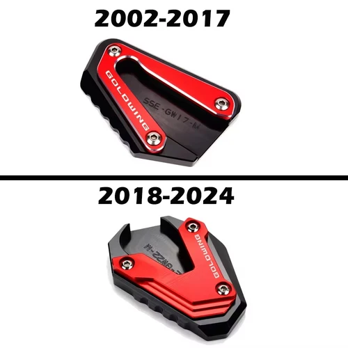 Imagen 2 del producto Para Honda Goldwing 1800 2018-2024 Gold Wing GL1800 2002-2017 nueva motocicleta CNC soporte de pie placa de extensión soporte lateral agrandar