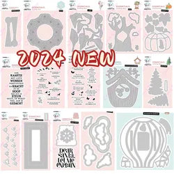 Matrices de découpe en métal pour bricolage, moules en papier pour scrapbooking, modèle d'artisanat exécutif, décoration faite à la main, nouveauté 2024