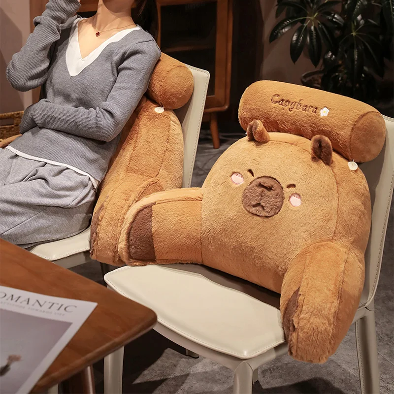 Lovely Capybara Cushion Lumbar Support Pillow Triangle Reading Pillow Soft Headboard Cartoon Backrest On The Bed Gifts
