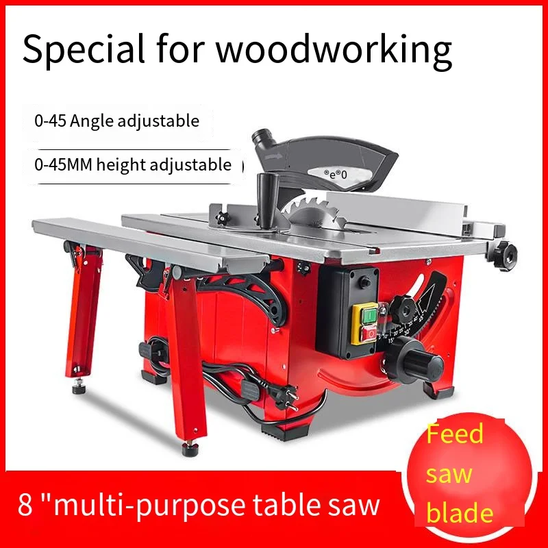 

8 Inch Woodworking Table Saw Miter Cutting Machine Push Multi-Function Electric Tool Table Small Miter Cutting Electric Saw 555