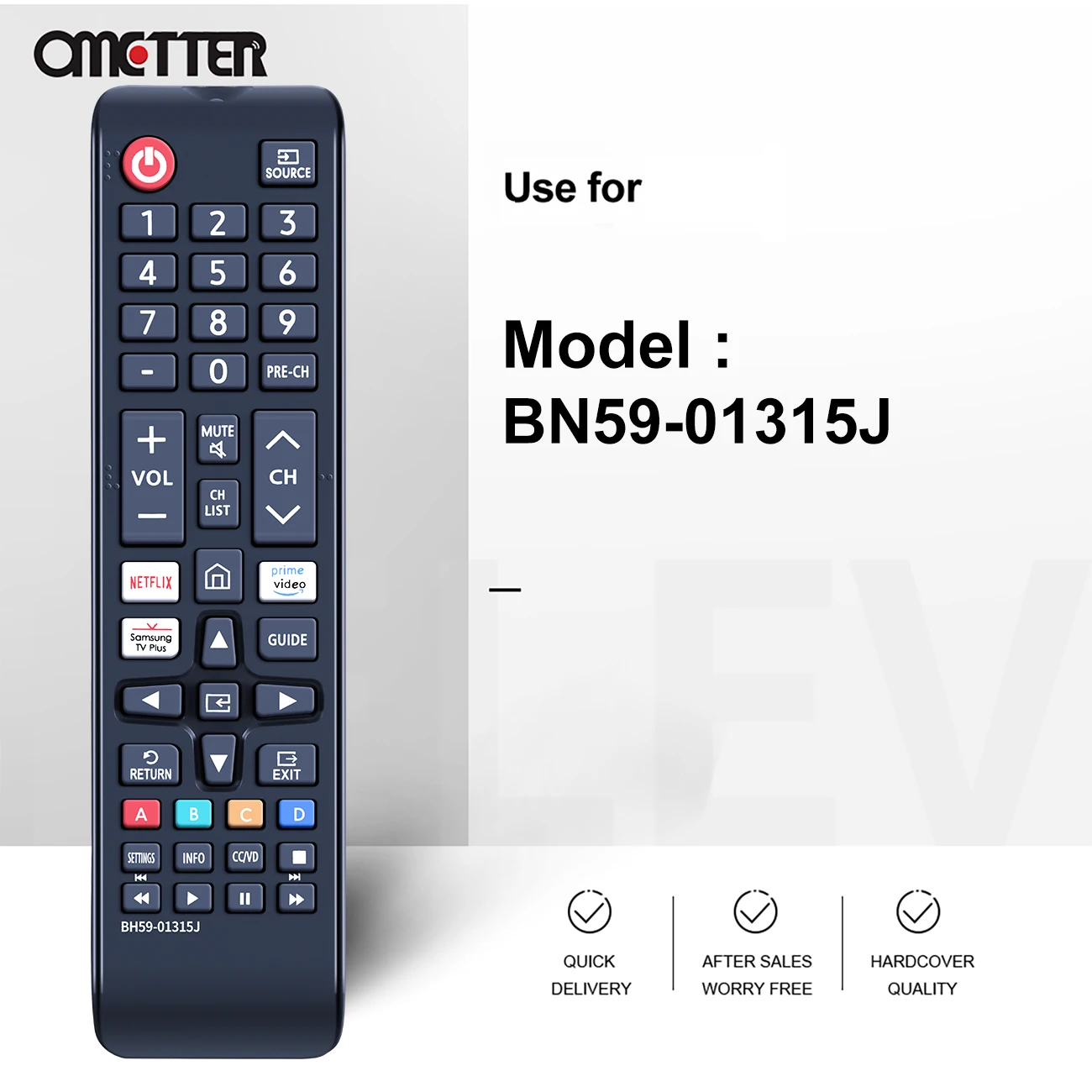 BN59-01315J Replacement Universal for Samsung Smart TV Remote Control UN65TU7000FXZC UN70TU7000FXZA UN75TU7000FXZA Netflix