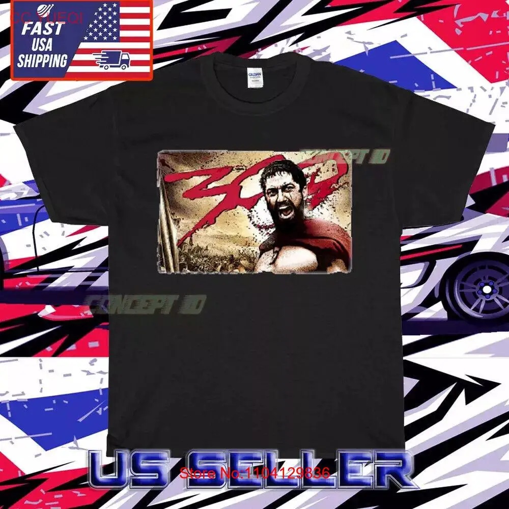 حار قميص 300 ملصق الفيلم نمط طباعة سبارتاكوس للجنسين تي شيرت مضحك حجم S-5XL