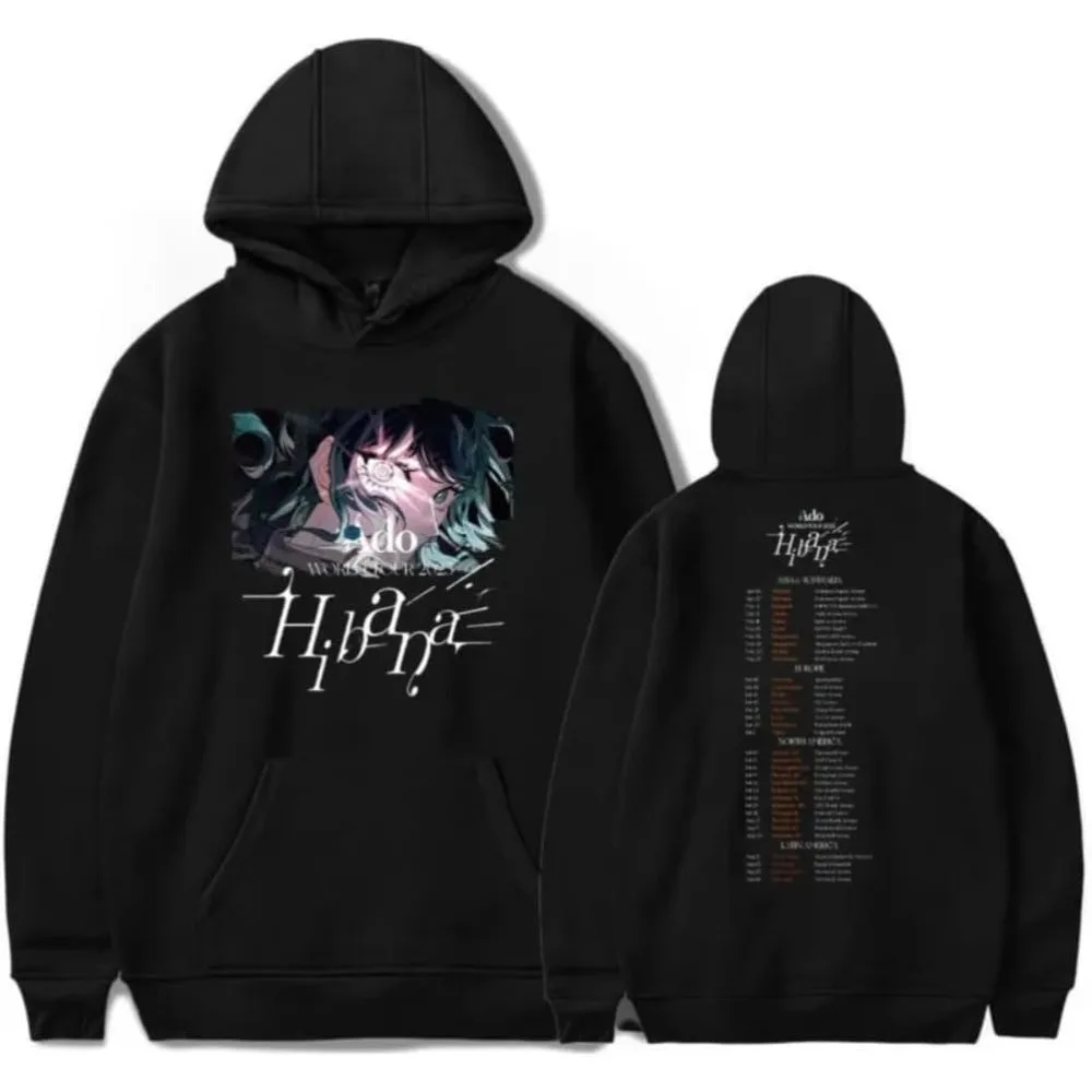 

ADO Hibana World Tour 2025 Merch Hoodie for Men/Women Merch Unisex Winter Long Sleeve Sweatshirt Pullover Hooded Streetwear