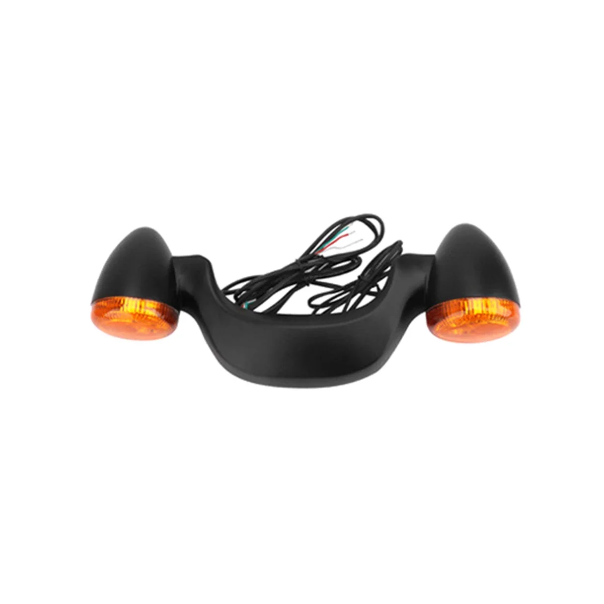 

For Harley Street Big Glide 10-21 Retrofit Rear Turn Signal Brake Light with Bracket LED Tail Light Matt Black-Yellow