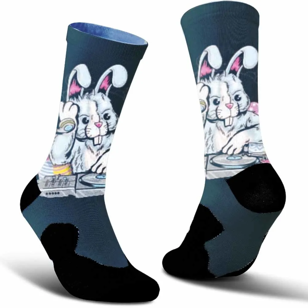 

2025 Новые модные велосипедные носки с принтом кролика | Дышащий, впитывающий пот, высокоэластичный. | Идеальный подарок водителя