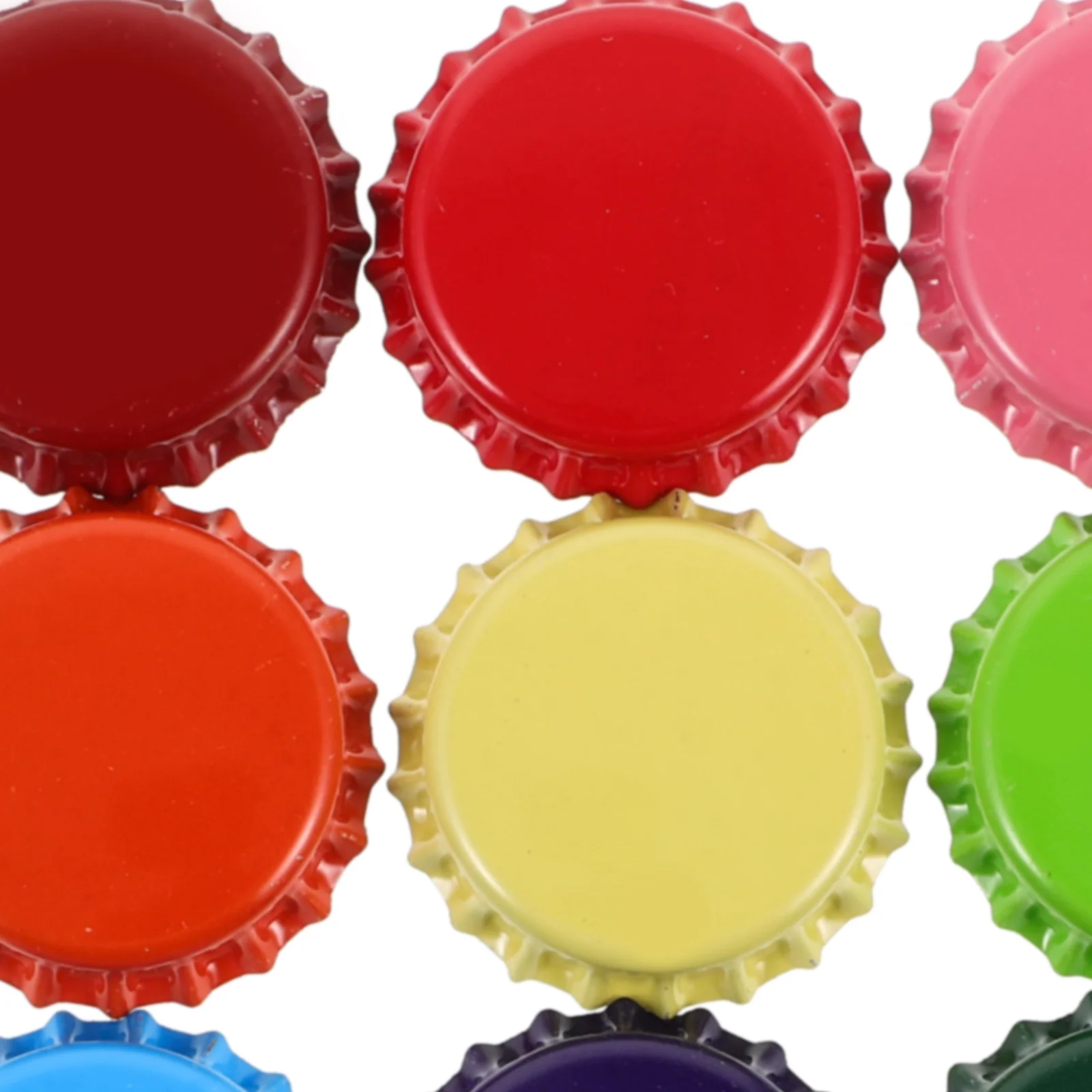 

60Pcs DIY Beer Bottle Cap Kit Vibrant Double Sided Caps for Wall Art Decoration Craft Interior Metal Cap Supplies